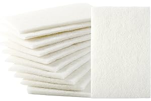 MIDO PROFESSIONAL ABRASIVE 6” x 9” White Light Duty Scuff Pads 10PCS 1200 Grit Scuff Pads,Aluminum Oxide Grains,for Paint Prep,Scuffing,Scouring and Sanding
