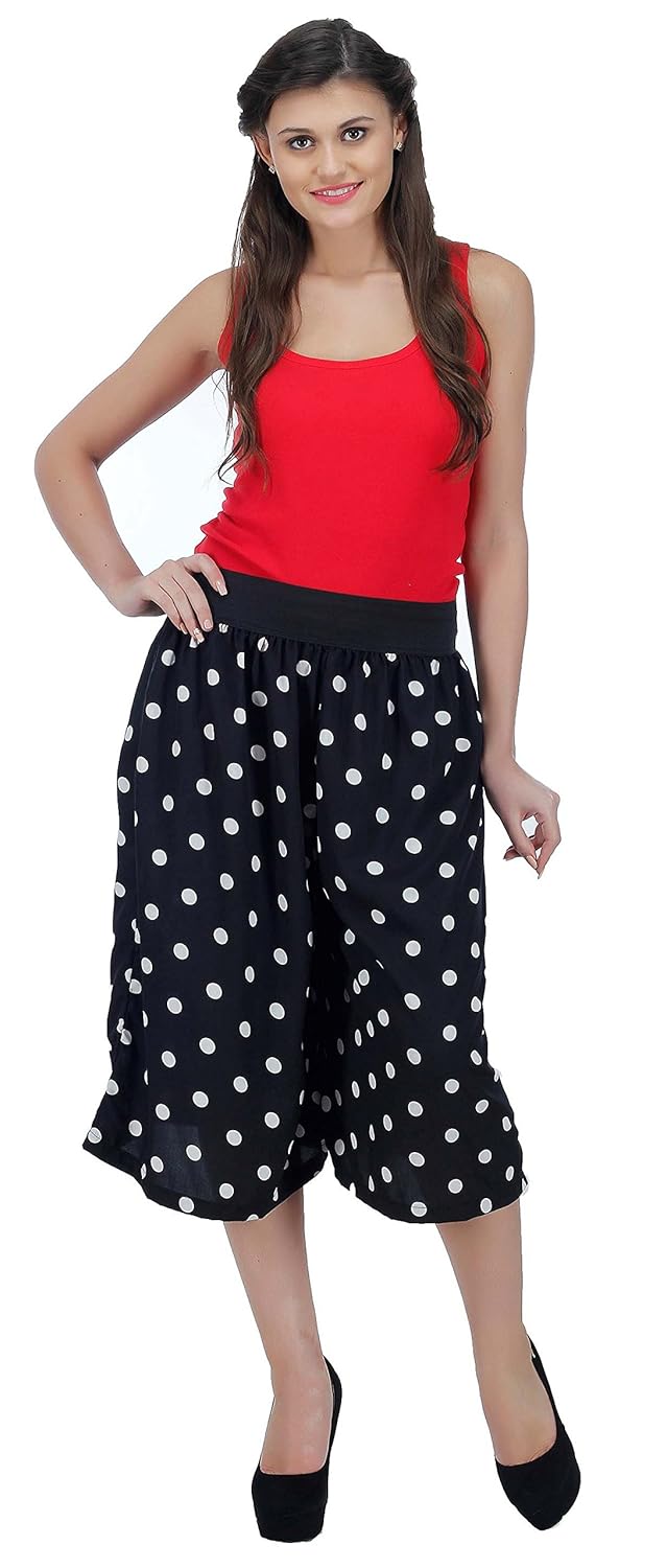 small polka dot print culotte