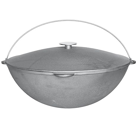 Brattopf Tatar Kazan aus Gusseisen 22 L mit Deckel und Griff