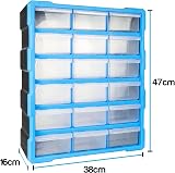 TekBox DIY Tool Bits Storage Organiser Unit 18 Large Drawers Cabinet view 3