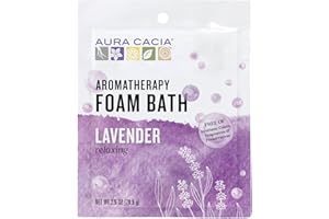 Aromatherapy Foam Bath Relaxing Lavender Aura Cacia 2.5 oz Foam Bath