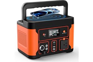 Tiexei Portable Power Station, 600W(Peak 1200) Solar Generator, 550Wh LiFePO4 Battery Pack, 110V AC Outlets, DC&USB ports, Pure Sine Wave PowerHouse With LED light for Outdoor Travel Camping Emergency