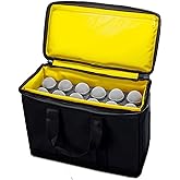 Loudmouth 12 Slot Microphone Case with Foam | Rugged Padded Bag For Wired and Wireless Mics | 16" x 11" x 7.75"