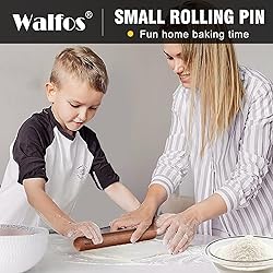 Walfos Mini Rolling Pin Set - Small Natural Wooden