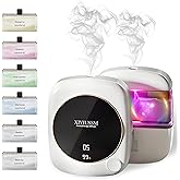 XIYIUSSM Waterless Essential Oil Diffuser for Home Office Travel Ultrasonic Aromatherapy Small Cordless Diffuser with 7 Mist Modes for Bedroom Bathroom Hotel Car Portable Air Freshener & Scent Machine