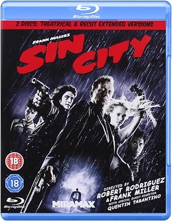 Sin City Blu Ray Amazon Co Uk Bruce Willis Mickey Rourke Jessica Alba Clive Owen Nick Stahl Powers Boothe Rutger Hauer Elijah Wood Rosario Dawson Benicio Del Toro Josh Hartnett Michael Madsen Brittany Murphy Michael