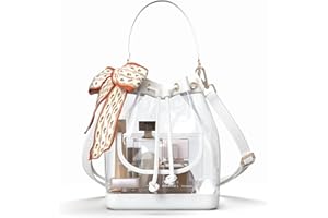 Missnine Clear Bag for Stadium Approved, Clear Crossbody Bucket Bag Transparent PVC Purse for Women, Concert Stadium Events