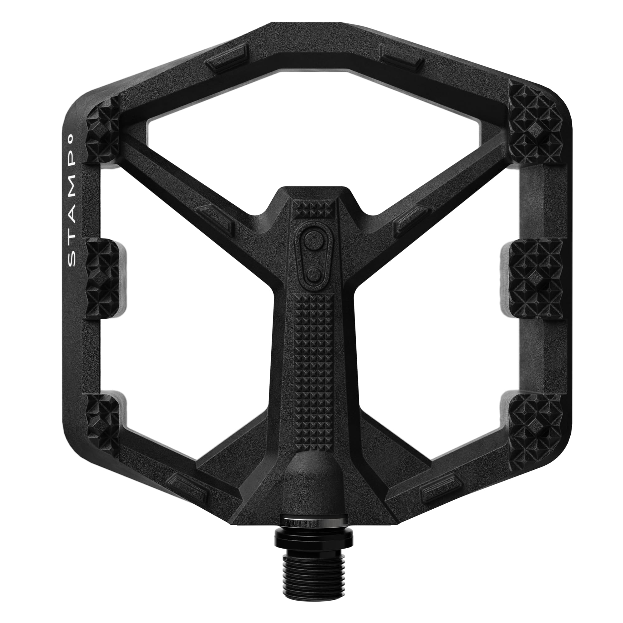 Crankbrothers Stamp 0 Flat Pedals for MTB & BMX Bikes, Lightweight Composite Body, Enhanced Grip with 12 Pins, Black, Large Image