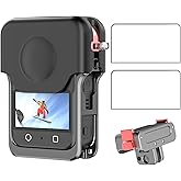 debous OSMO 360 Quick Release Aluminum Metal Frame Cage Bag Case with Silicone Lens Cap Screen Protector for DJI OSMO 360 Camera Accessories Kit Multi-use Mount Clamp Adapter