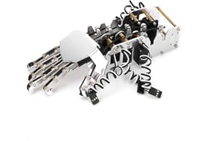 Robot Hand Kit Metal 5 Finger Mechanical Hand 1/1 Scale Analog Servo Right Robot Hand for Development