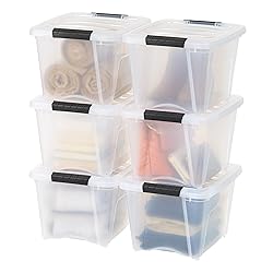 IRIS USA 19 Qt Stackable Plastic Storage Bins with