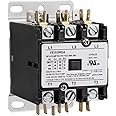 VEXUNGA 3 Pole 40 Amp 240 VAC Coil AC contactor 3P 40A 240V 50/60Hz AC Motor Contactor Replacement for Air Conditioner Compressor Condenser Unit Contactors