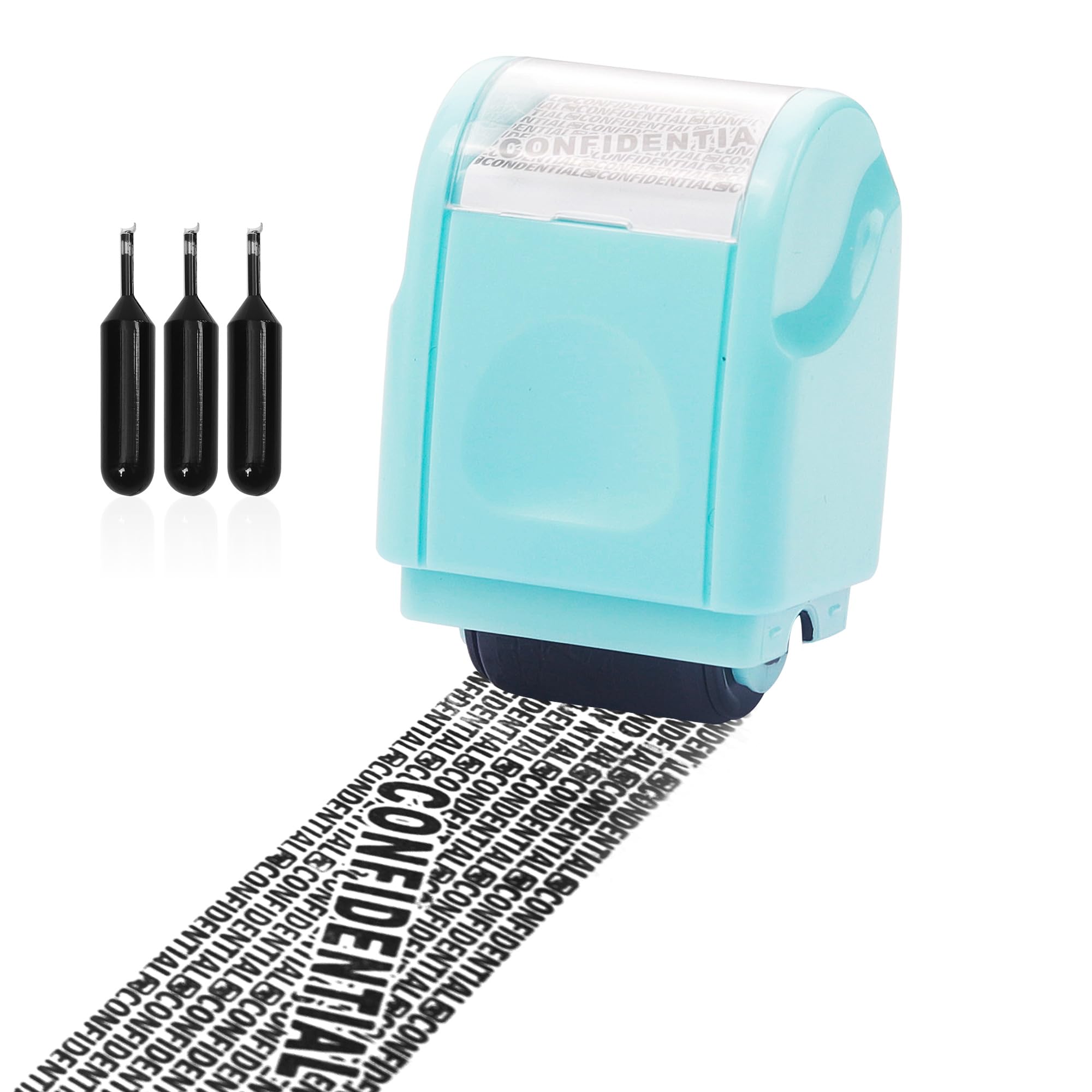 Privacy ID Address Blocker - Personal Data Security Data Defender (Green Stamp + 3 Refills Ink) — image 1