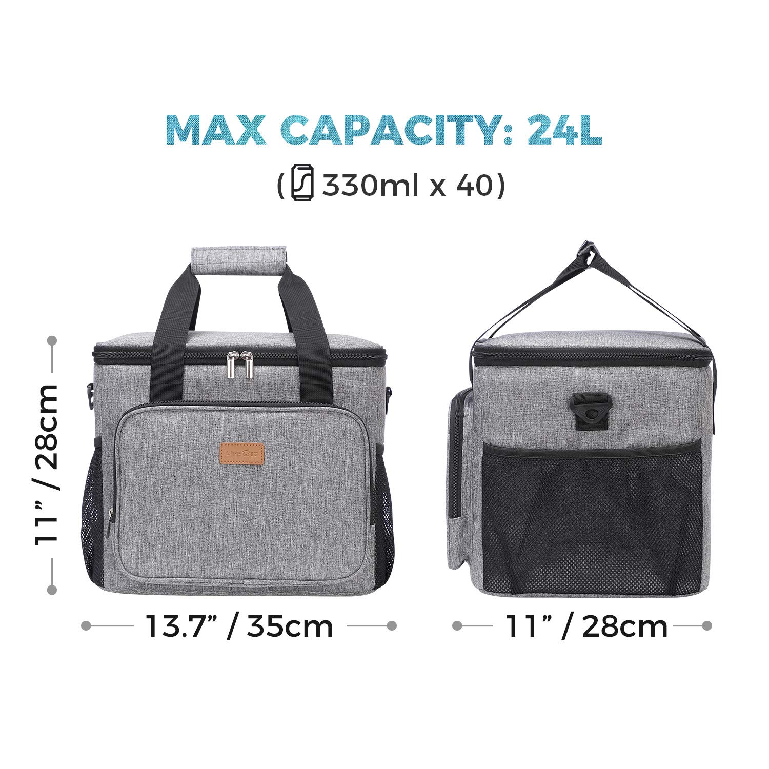 Lifewit Adult Unisex Large Lunch Bag Insulated Lunch Box Soft Cooler Cooling Tote Bag