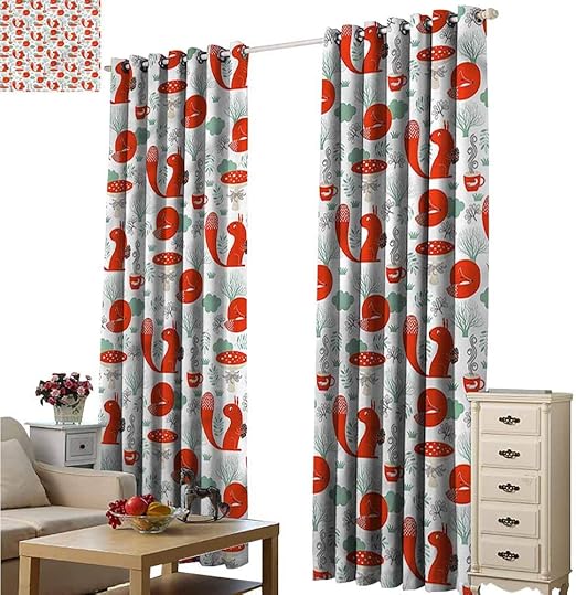 Amazon Com Doorway Curtains Animal Fox And Squirrel In Garden