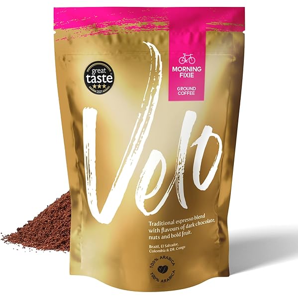 VELO COFFEE ROASTERS – FRESH SMALL BATCH MEDIUM ROASTED PREMIUM COFFEE GROUNDS [200 GRAMS] | ARABICA ROAST GROUND COFFEE – 7.05OZ | MORNING FIXIE – A NUTTY DARK CHOCOLATE BLEND
