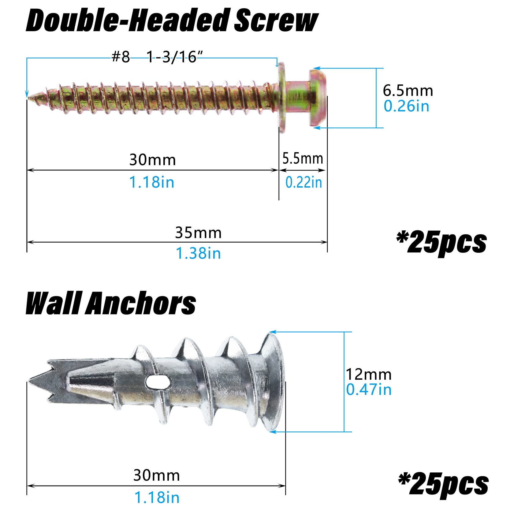 UGUCYUI-Frame Hanging Kit With 234pcs Hardware & Tools - Double Headed Nails Sawtooth Hangers Anchors Screws Lever Home Decor Art Wall Decoration Picture Hang