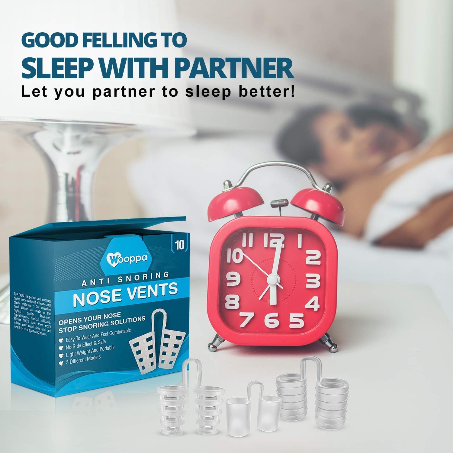 Wooppa Snoring Solution - Anti Snoring Solutions - Anti Snoring Devices - Snore Aids - Nose Vents - Snore Nasal Dilators - 10 Pack - Snore Stopper Set - Reduce Snoring - Stop Snoring: Health & Personal Care
