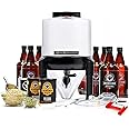 BrewDemon Craft Beer Brewing Kit Signature Pro with Bottles - Conical Fermenter Eliminates Sediment and Makes Great Tasting Home Brewed Beer - 2 gallon Twisted Monk Witbier Ingredients