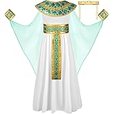 Liitrsh Halloween Kids Egyptian Costume Set Women Cos Egypt Dress for Girls Egyptian Costume Queen Accessories