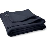 MV Sport Lightweight Sweatshirt Blanket Throw &ndash; Warm &amp; Cozy, Breathable Oversized Fleece Knit, Couch, Bed, Travel, Cold Nights, and Outdoors &ndash; Soft Light Weight Blanket 54" x 84" Navy Heather