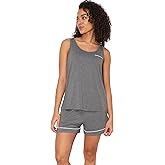 GYS Bamboo Viscose Women Pajama Sets Sleeveless Tank Top with Shorts Summer Lounge Sets