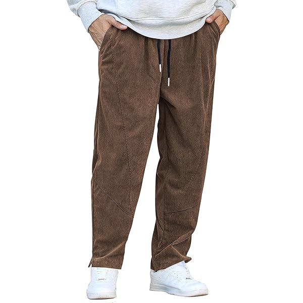 Pantalones Holgados De Pana De Ajuste Relajado Negro