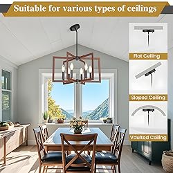 MeiShiDeng 22" Farmhouse Chandeliers for Dining