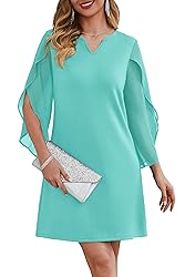 RUMIA Cocktail Dresses for Women Flutter 3/4 Sleeve