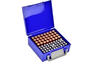 FULLCASE Battery Storage Organizer Holder Holds 72 AA AAA Batteries, Box Cases Garage Container, Home Drawer Organization Dis