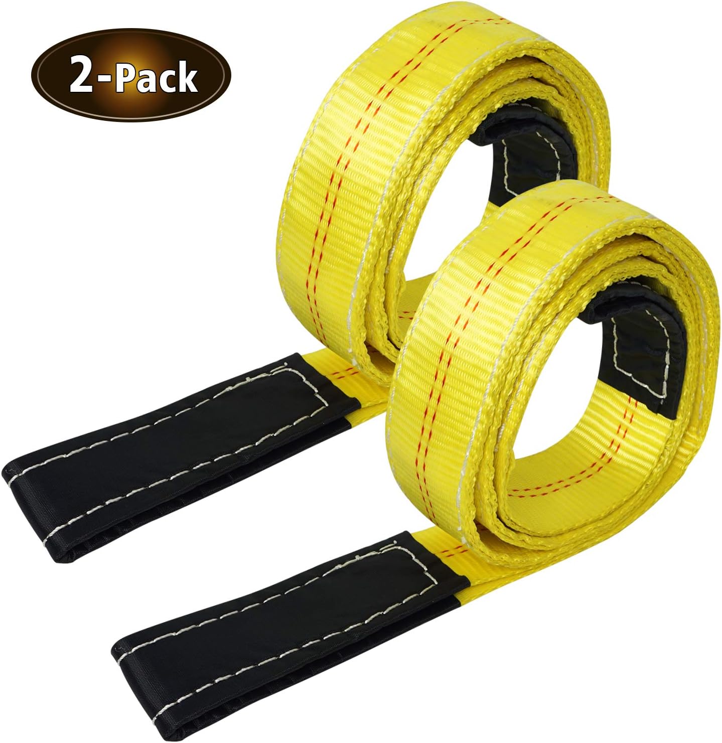 Lift Sling Webbing Straps Robbor 2 inch 7 Foot Tree Saver Winch Straps 13,000 Lbs Lift Sling w/Reinforced Eyes Heavy Duty Recovery ATV UTV Tow Straps 2 PK: Home Improvement