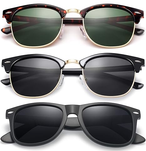 Buy Semi Rimless Polarized Sunglasses for Women Men, Unisex Sunglasses