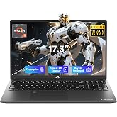 NIMO 17.3" IPS FHD-Gaming-Laptop, AMD Ryzen 5 6600H 32GB DDR5 RAM 1TB SSD (Beat i7-1165G7 Up to 4.5GHz) Radeon 660M GPU-Computer with 100W Type-C Backlit Keyboard Fingerprint