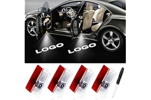 MASCHSEA 4 Pcs MB Door Light Logo, Compatible with Accessories A B C E M G GL GLA GLC GLE GLS Class 4dr W205 W213 W176 W166