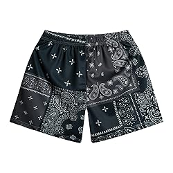 DIOTSR Mens Paisley Graphic Basketball Shorts