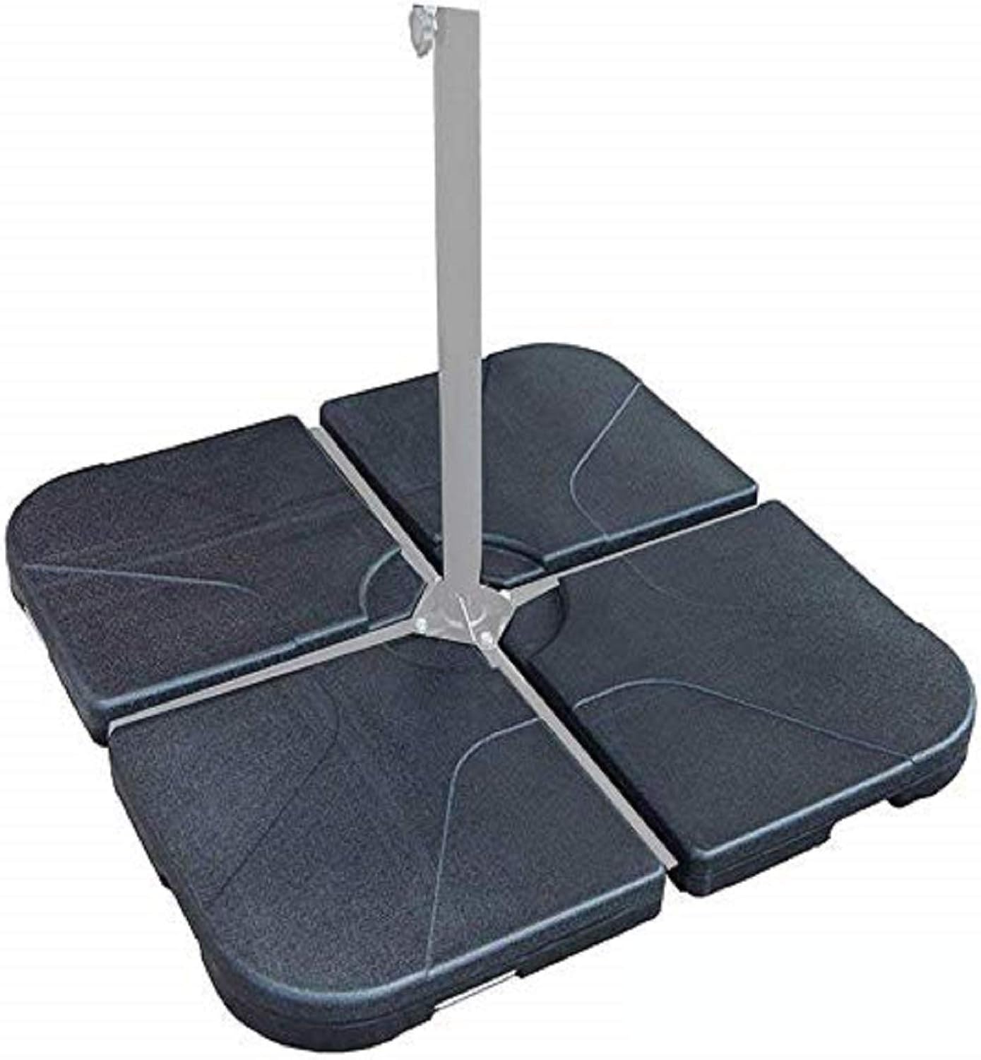 Amazon Com Cobana 4 Piece Cantilever Offset Patio Umbrella Base Easy Filling Umbrella Weight Stand Sand Filled Max 210lbs Garden Outdoor