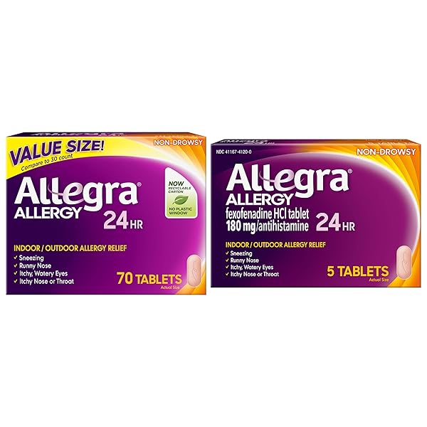 ALLEGRA ADULT 24-HOUR ALLERGY RELIEF TABLETS, NON-DROWSY INDOOR...