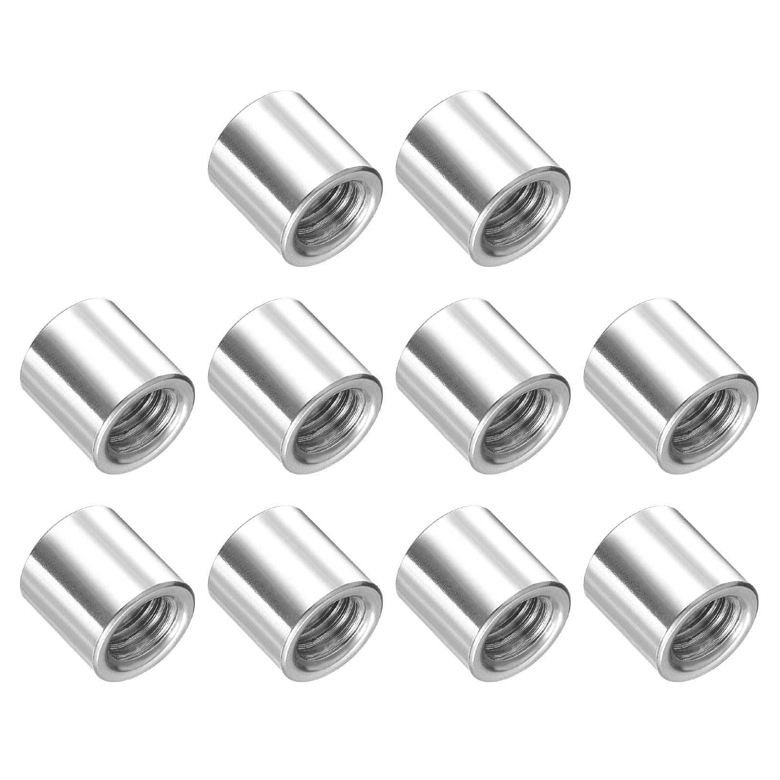 METALLIXITY Weld on Bung Nut (M8x12mmx12mm) 20Pcs, Stainless Steel Insert Weldable Fuel Tank Fitting - for Component Maintenance, Weld-On Adapter