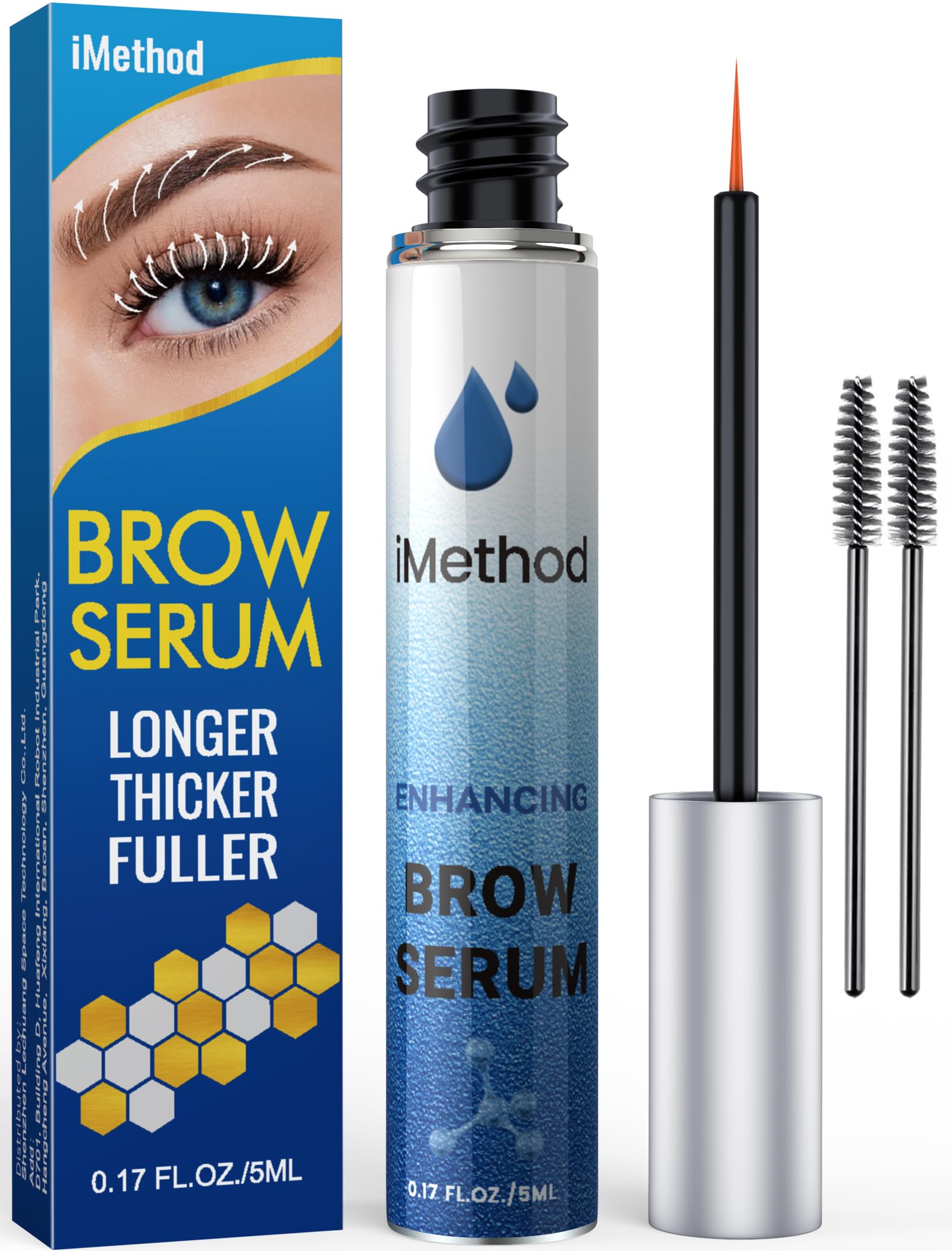 iMethod Eyebrow Growth Serum - Eyebrow Serum to Grow Brows, Brow Serum for Thicker Brows in 4 Weeks, Brow Boost, Natural Eye Brow Growth Serum Enhancer 5ML