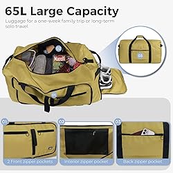 Fmeida 65L Duffle Bag with Shoes