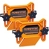 POWERTEC Universal Tandem Featherboards for Table Saw, Router Table, Router Fence & Band Saw, Wood working Tools & Accessorie
