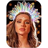 ACEDRE Light Up Headband LED Crown Rave Costume Hair Accessories for Women