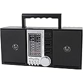 Radios Portable AM FM, Bluetooth Speaker Stereo Portable Radio with 2400mAh Battery, Long Play Time for AM FM Radio and Music Streaming (US Plug)