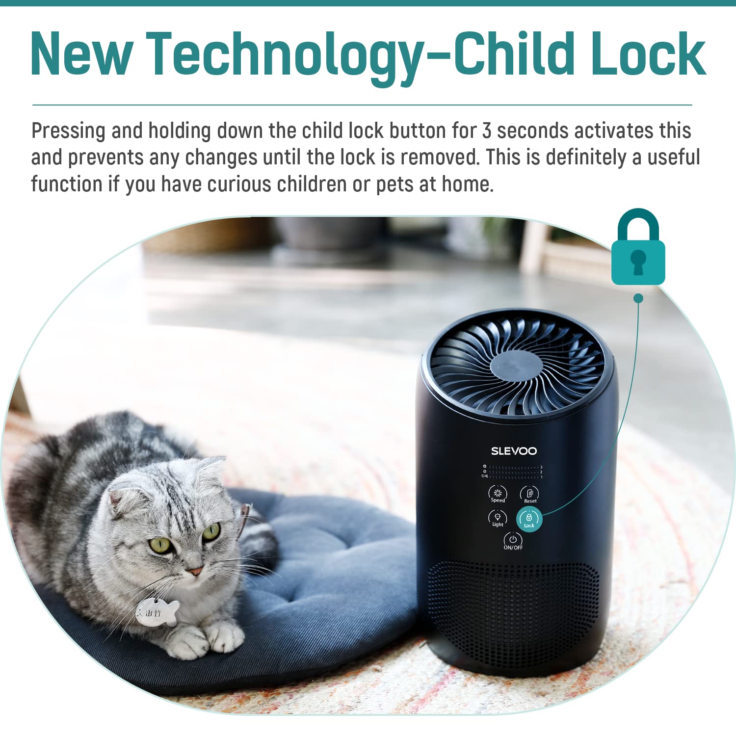 Slevoo Air Purifiers for Bedroom Pets in Home, 2024 New Upgrade H13 True HEPA Air Purifier with Fragrance Sponge, Effectively Gether Fine Particles, Smoke, Pet Dander, Odors, Black