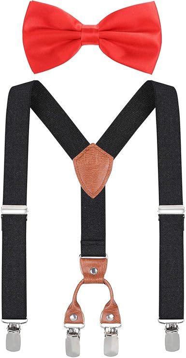 bow tie and suspenders set for toddlers