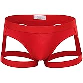 YOOBNG Mens Strappy G-string Briefs Thongs Jockstrap Bikini Underwear Swimming Suit Novely Thongs
