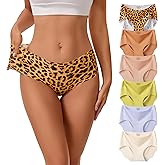INNERSY Women's Seamless Underwear No Show Invisible Hipster Panties Full Coverage Briefs 6-Pack