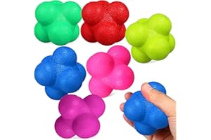 BESPORTBLE 6 Pcs Hexagonal Reaction Balls Set for Goalie Reaction Training and Reflex Improvement Lightweight Agility Balls f