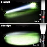 Blukar LED Torch Rechargeable 2 Pack 5 Modes Zoomable USB C Battery Indicator view 3