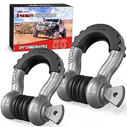 Nilight 2 Pack 3/4" D-Ring Shackle with 7/8" Screw